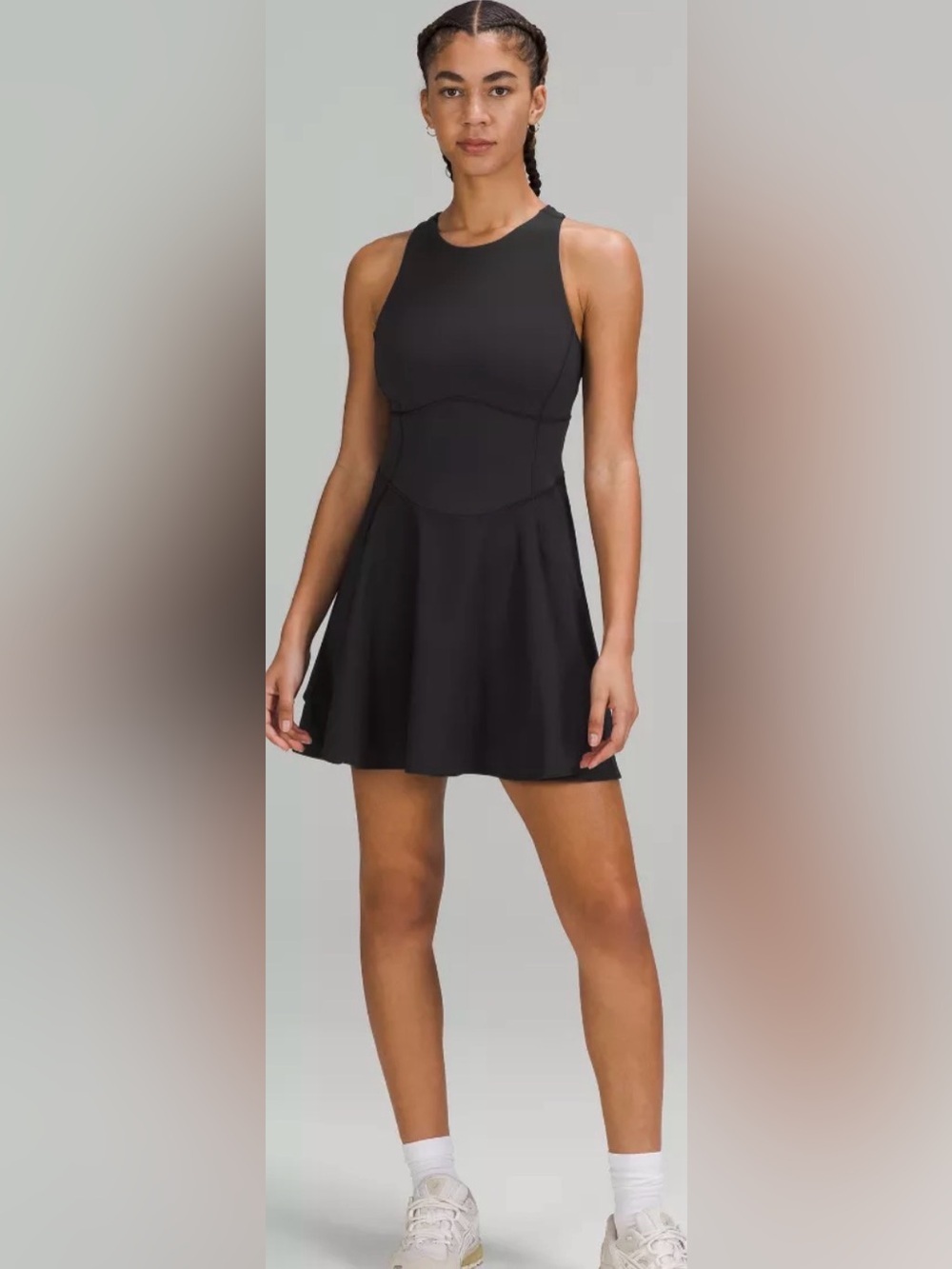 Lululemon Court Crush Tennis pickleball golf Dress Black Size 6 NWT